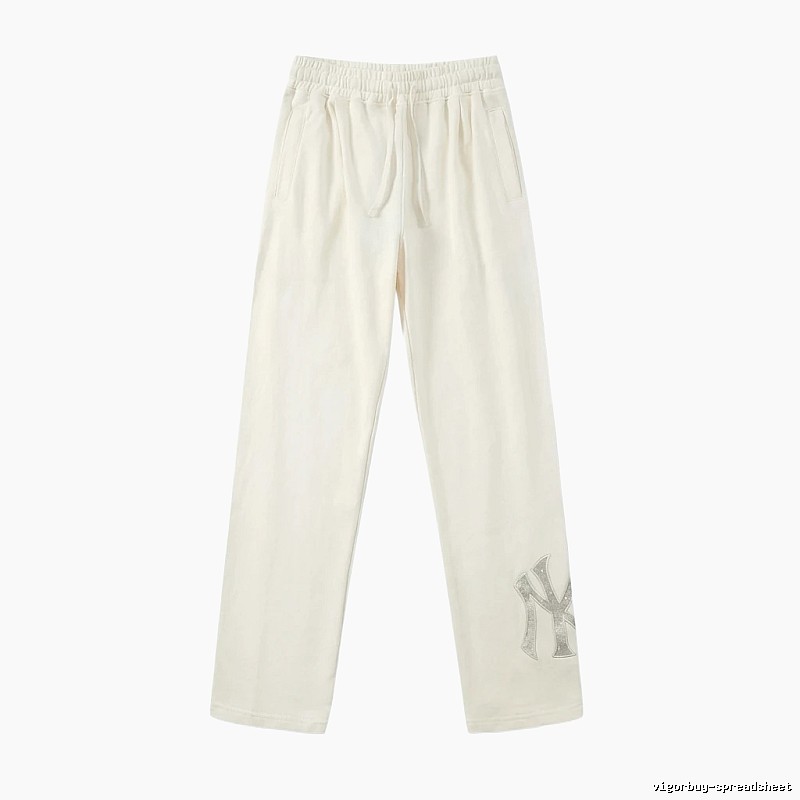 MLB casual style white long trousers