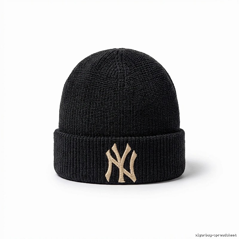 MLB classic style black knitted hat