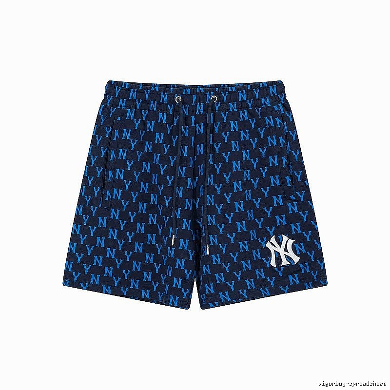 MLB full-print style dark blue shorts