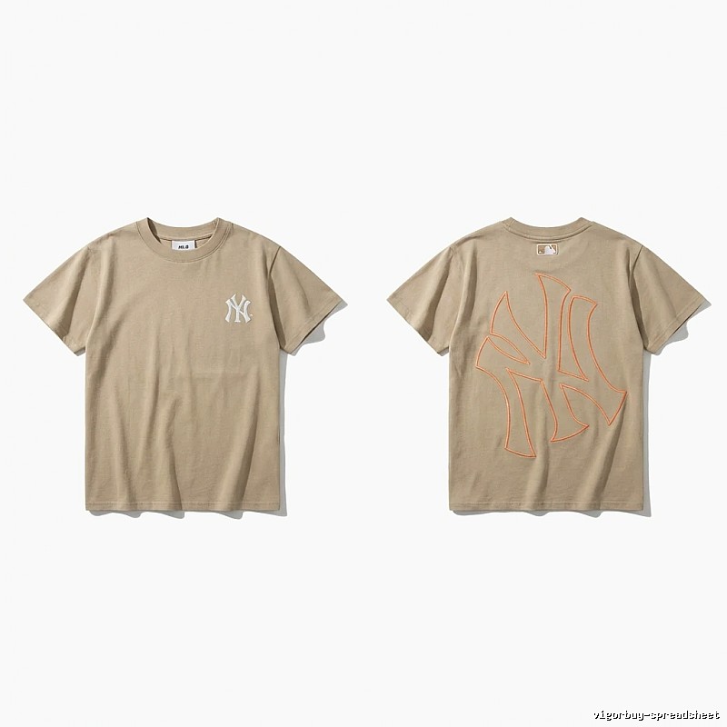 MLB retro style khaki T-shirt