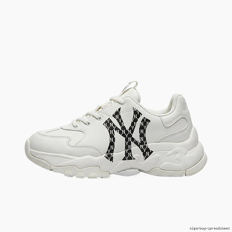 MLB retro-style white sports shoes