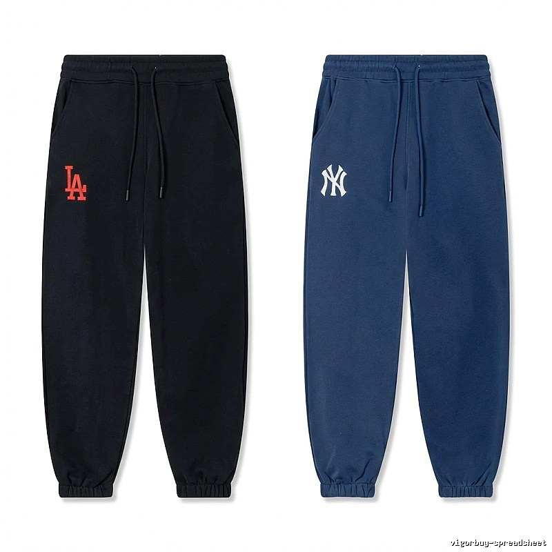 MLB sporty black and blue sweatpants