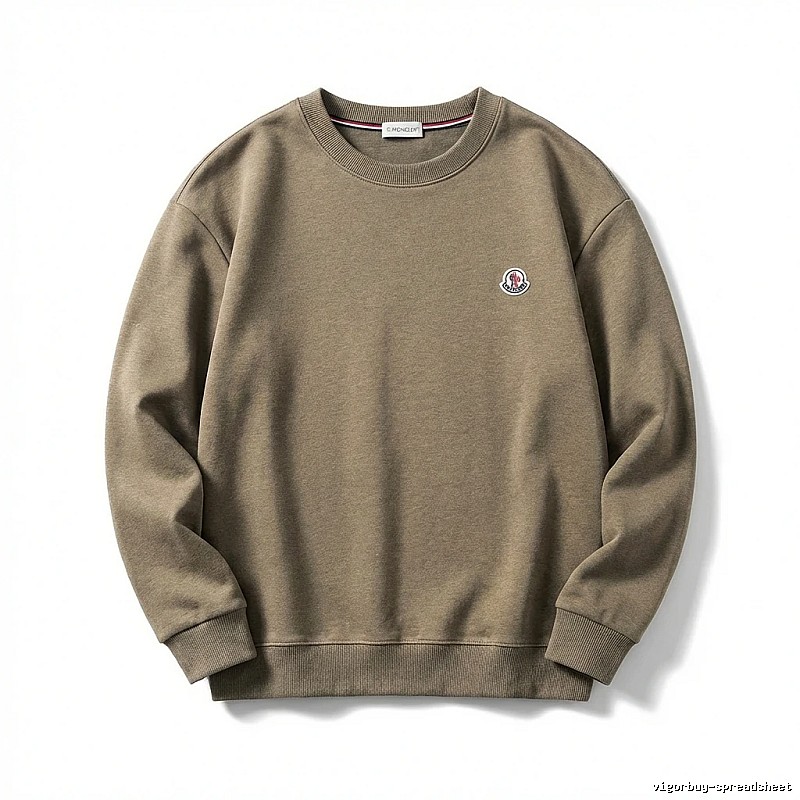 Moncler Crewneck Simple Style Sweatshirt (Khaki)