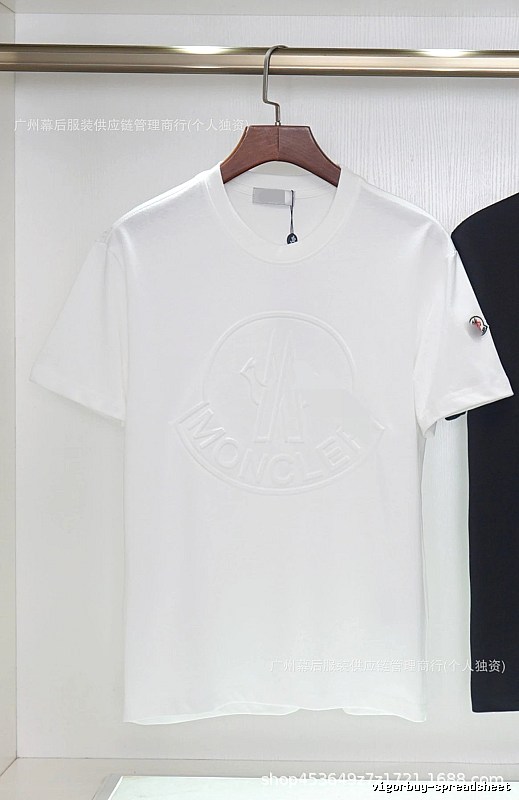 Moncler Embossed Casual White T-Shirt