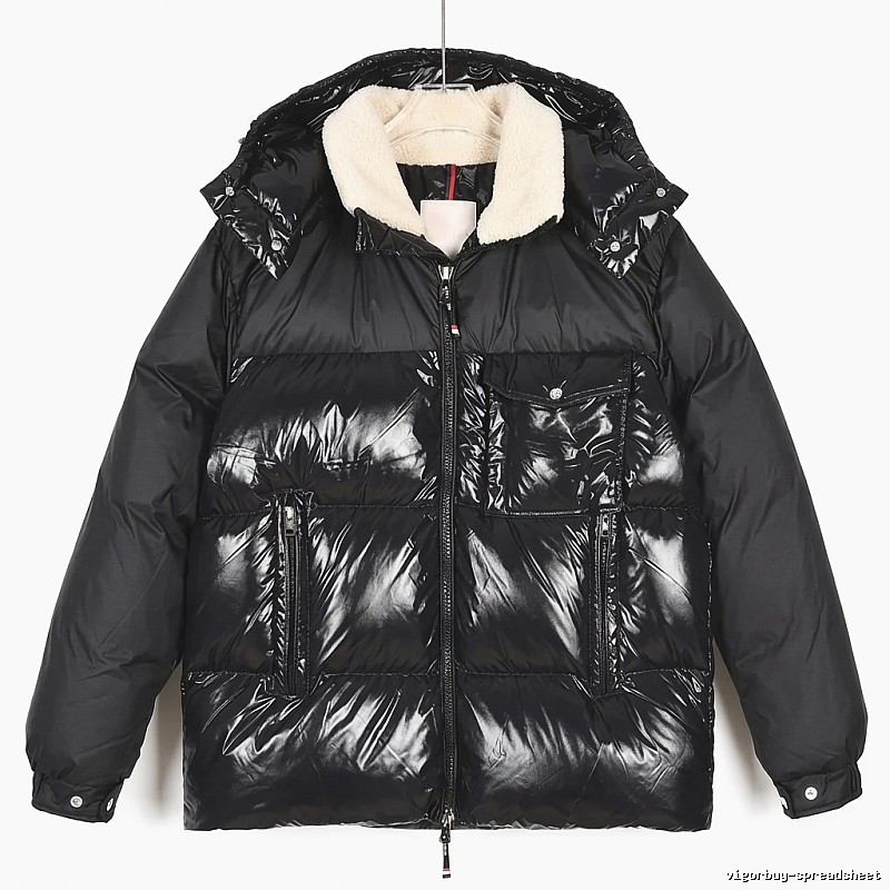 Moncler Glossy and Trendy Black Down Jacket