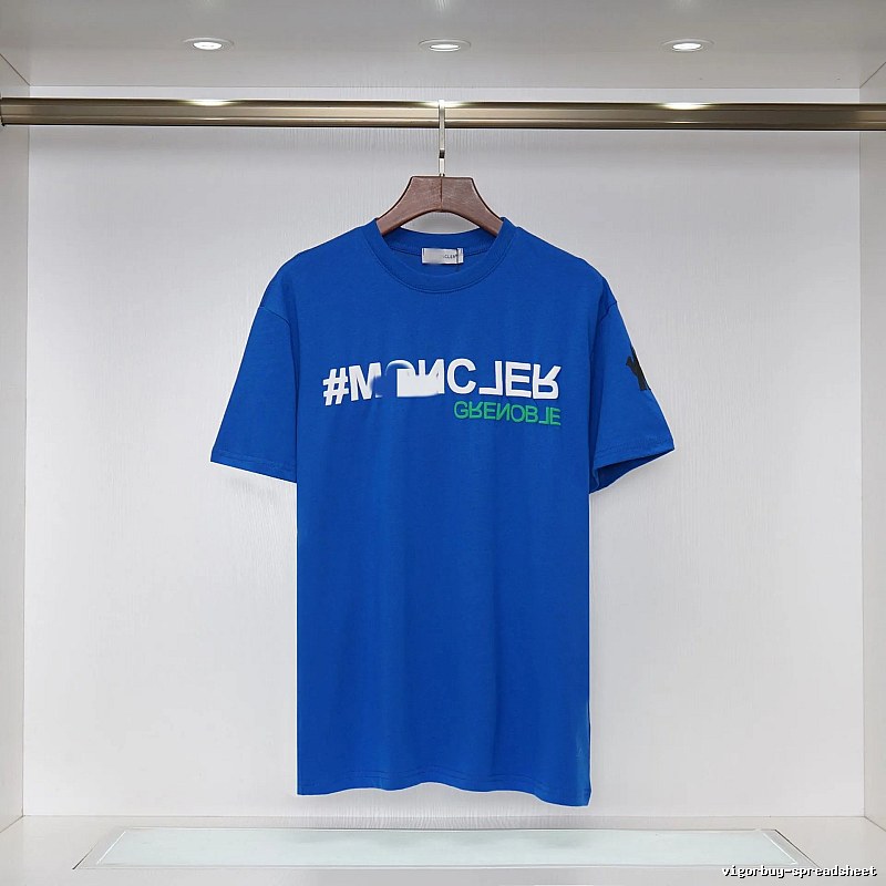 Moncler Grenoble Street Style Blue Short-sleeve T-shirt