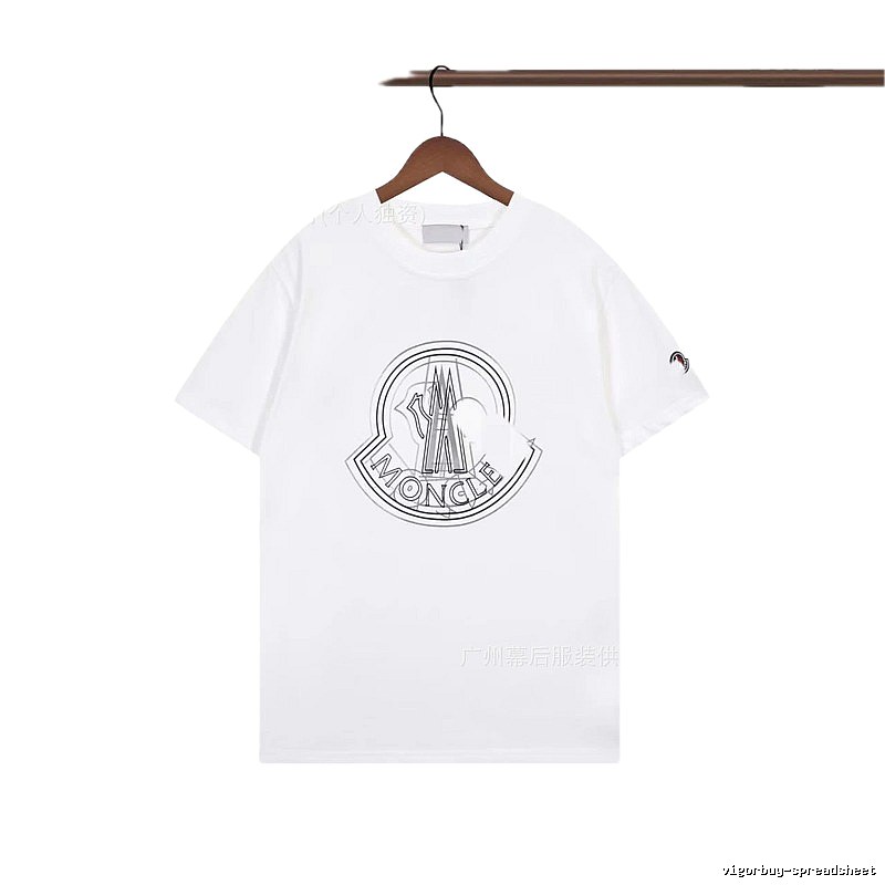 Moncler Large Logo Trendy Style White Short-sleeve T-shirt
