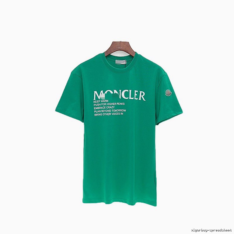 Moncler Letter Print Casual Green Short-sleeve T-shirt