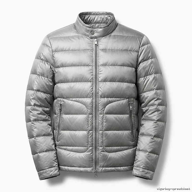 Moncler Lightweight and Stylish Silver-Gray Down Jacket