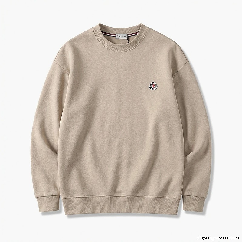 Moncler minimalist style beige sweatshirt