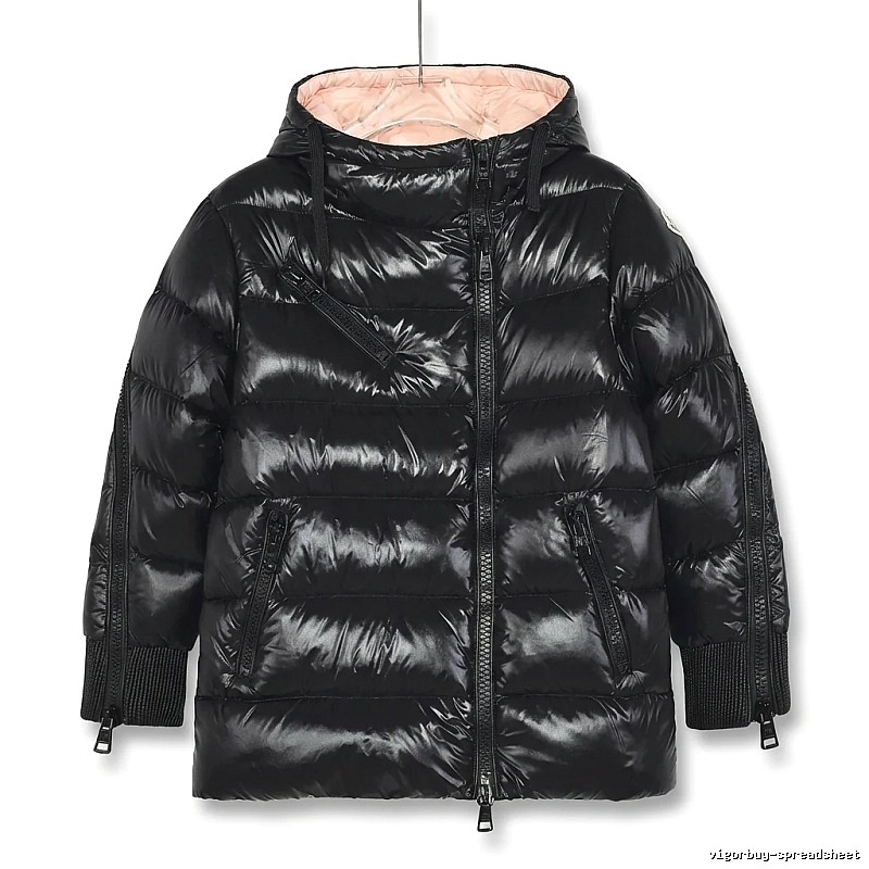 Moncler shiny and stylish black down jacket