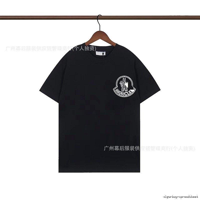 Moncler Trendy Printed Black T-Shirt