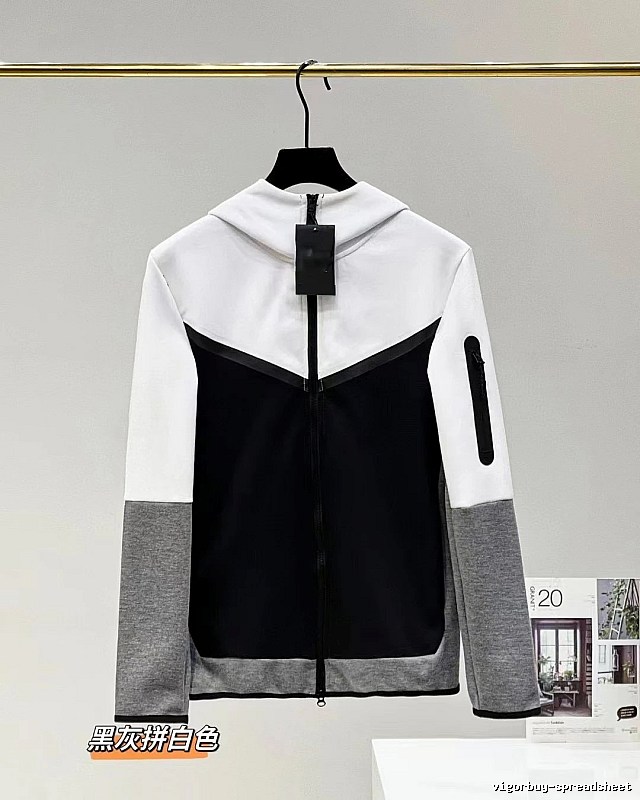 Monogram White zip hoodie White Full Zip for Layered Styling