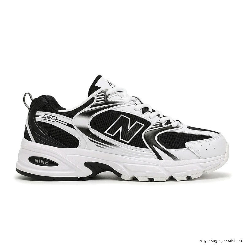 New Balance 530 retro black and white shoes