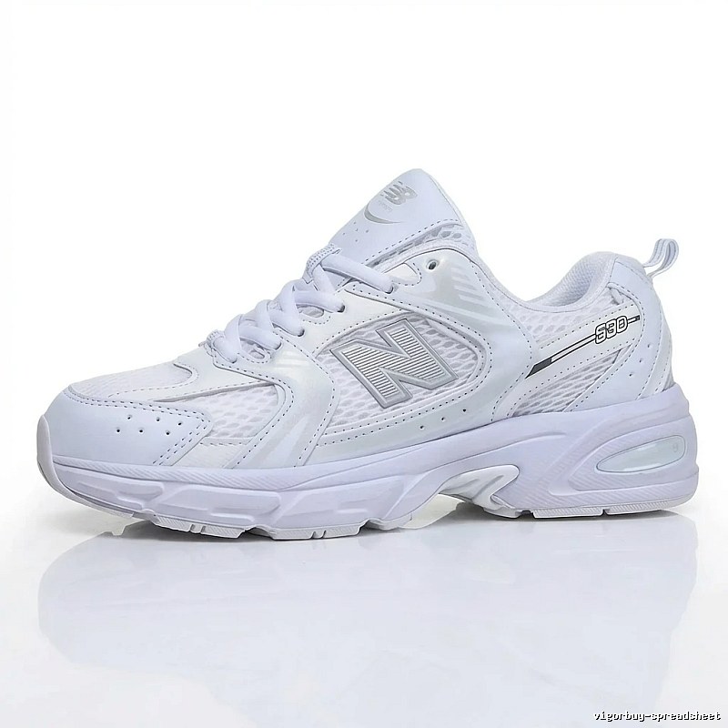 New Balance 530 retro-style white shoes