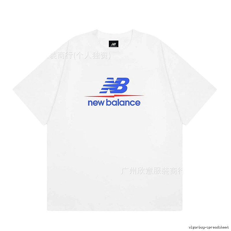 New Balance Printed Casual Style White T-shirt