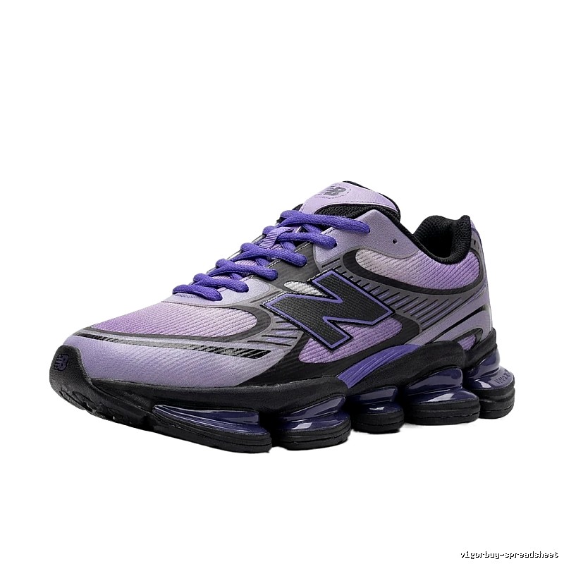 New Balance retro-style purple-gray sports shoes