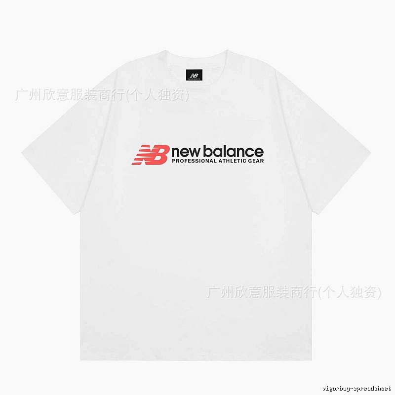 New Balance Sports Casual Style White Short-sleeve T-shirt