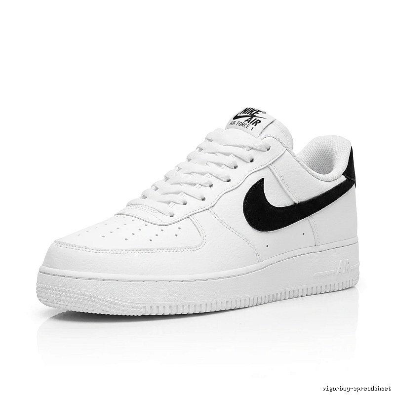 Nike Air Force 1 Black and White Minimalist Sneakers