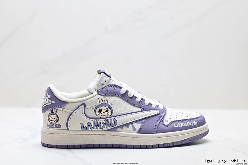 Nike LABUBU Co-branded Purple and White Sports Shoes