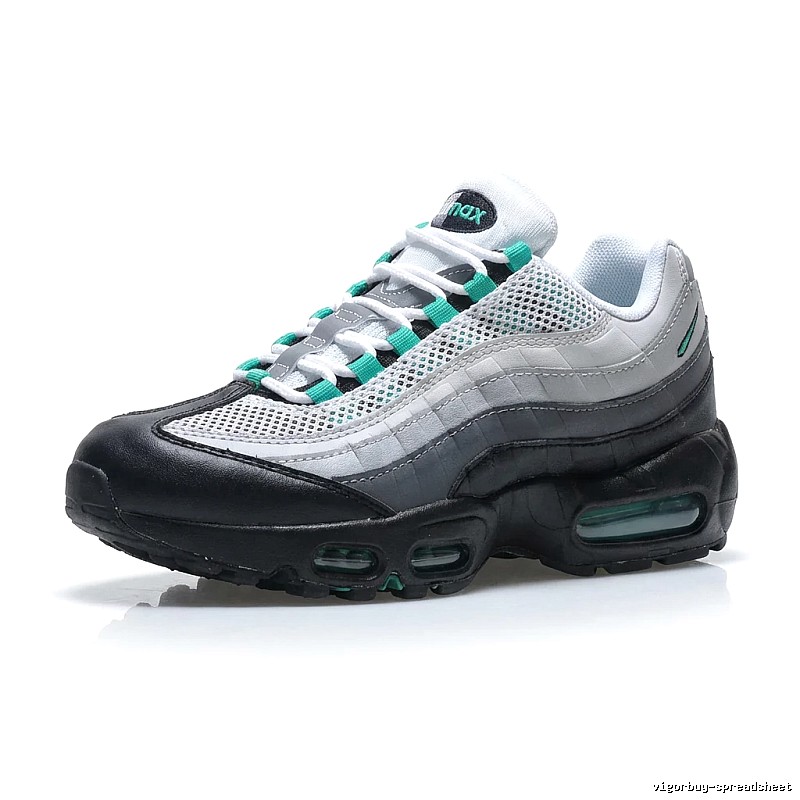 Nike retro black and green sports shoes