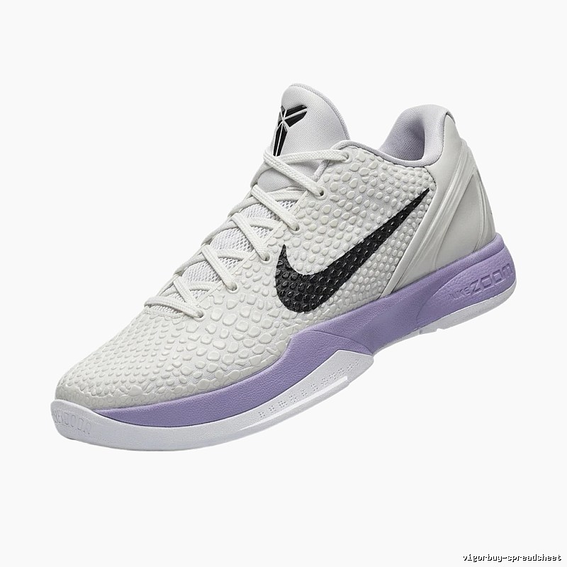 Nike retro-style white and purple sports shoes