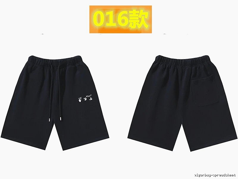 Off-White 016 Style Black Trendy and Cool Shorts