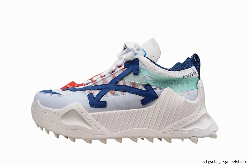 Off-White casual style blue and white sports shoes