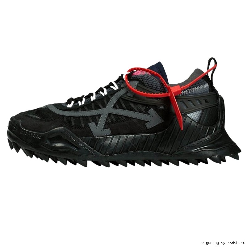 Off-White functional style black sports shoes