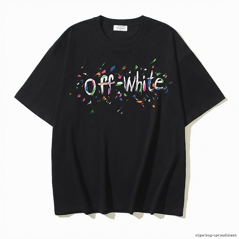 Off-White Graffiti Style Black T-shirt