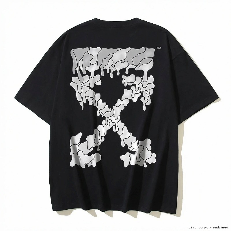 Off-White Lava Style Black T-shirt