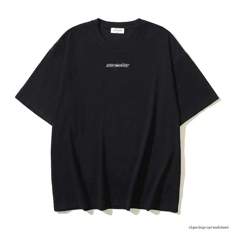 Off-White minimalist style black T-shirt