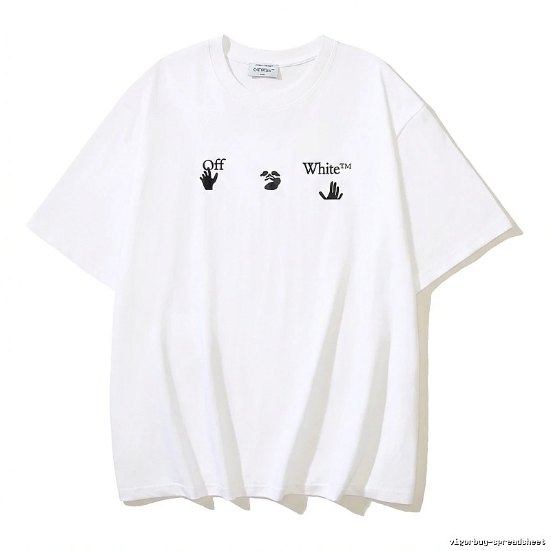 Off-White minimalist style white T-shirt