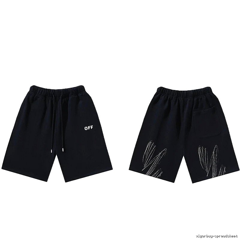 Off-White Style 011 Trendy Black Shorts