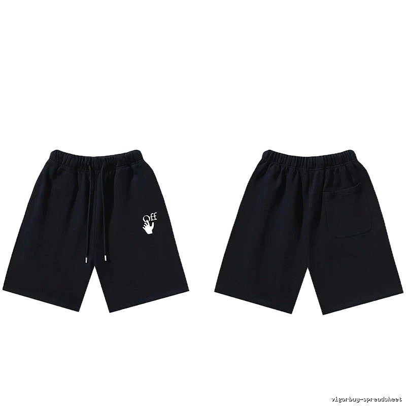 Off-White trendy and cool style black shorts
