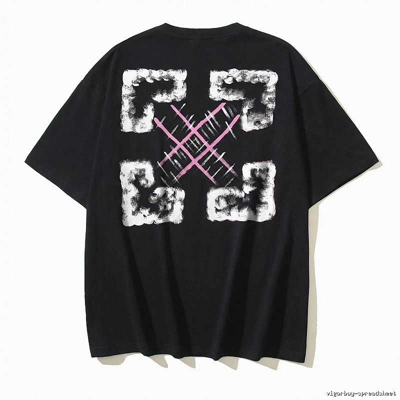 Off-White Trendy Style Black T-shirt
