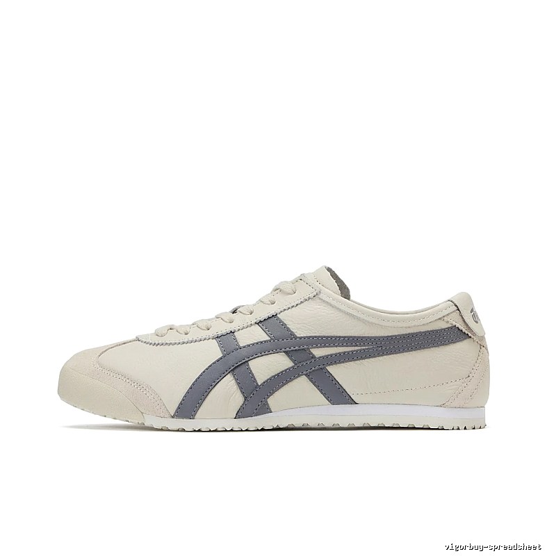 Onitsuka Tiger retro-style gray and white sports shoes