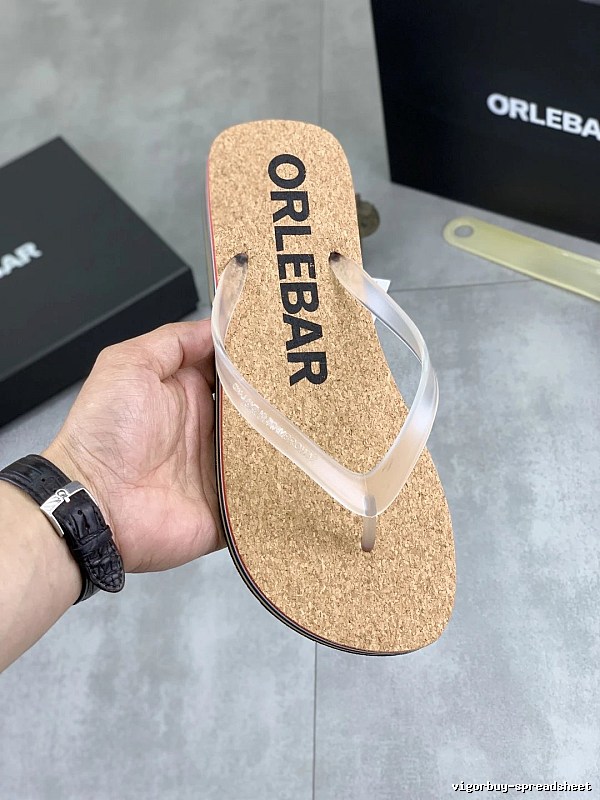 ORLEBAR BROWN Casual Style Cork-colored Flip-flops