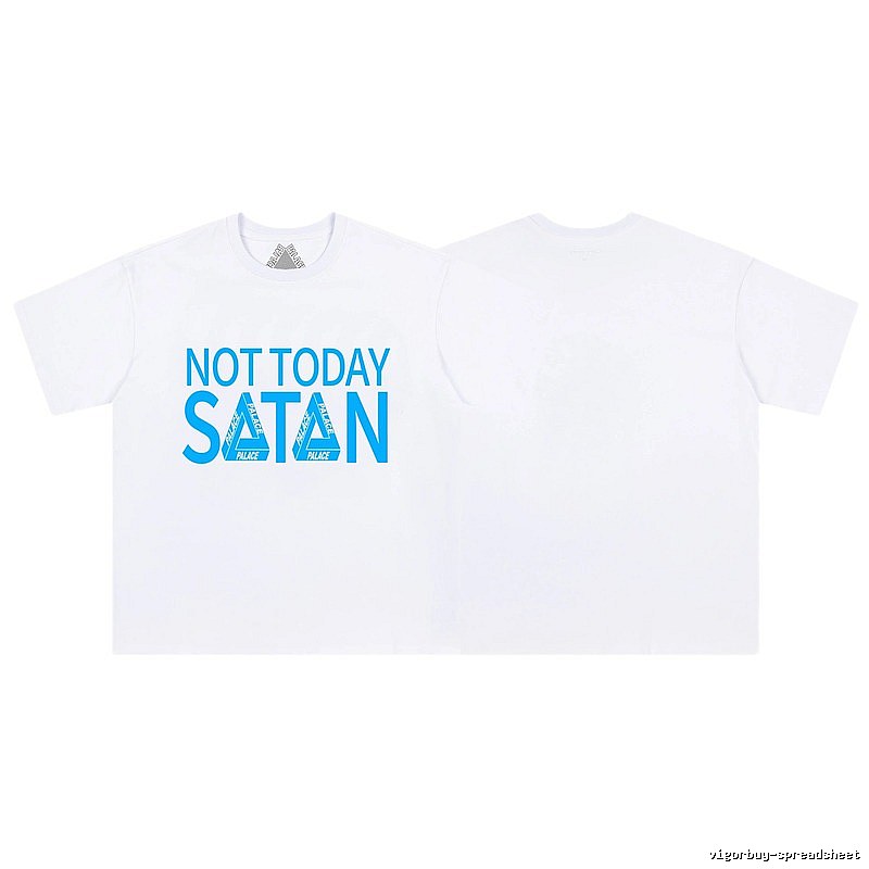 Palace Letter Print Street Style White Short-sleeve T-shirt