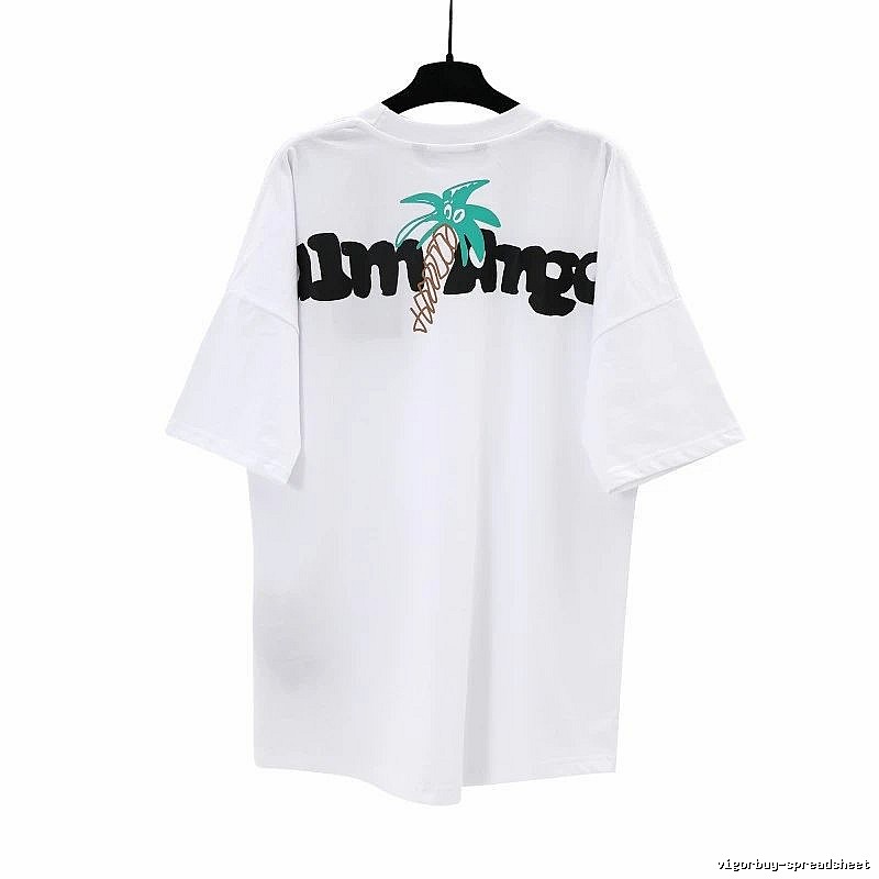 Palm Angels Classic Logo T-shirt White Palm Tree for Daily Styling
