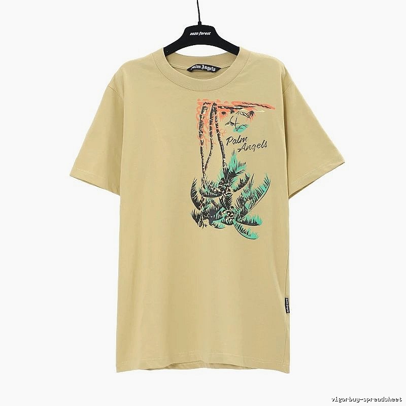 Palm Angels Classic Logo T-shirt White Palm Tree with Travel-Friendly Style
