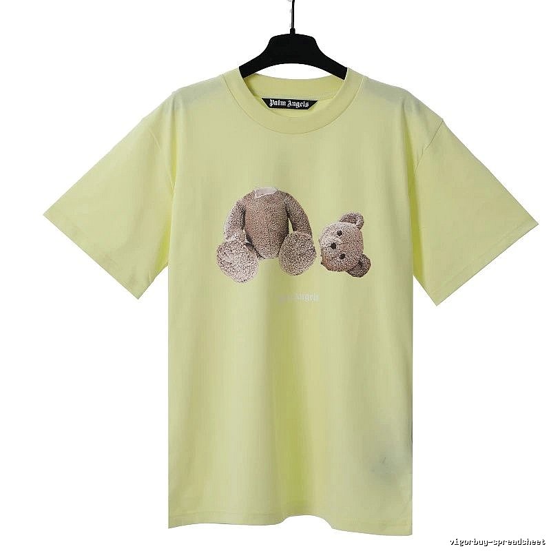 Palm Angels Easy Match Bear graphic T-shirt White Colorful Bear for Leisure Wear