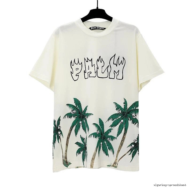 Palm Angels Gift Ready Logo T-shirt White Palm Tree with Standout Detail