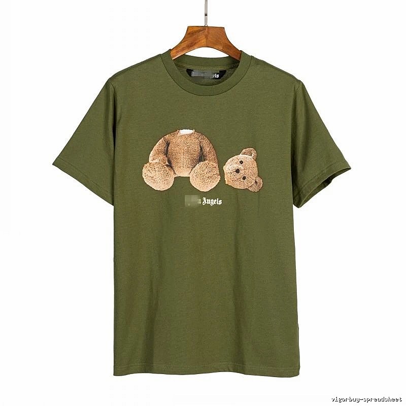 Palm Angels Relaxed Bear graphic T-shirt White Colorful Bear with Versatile Design
