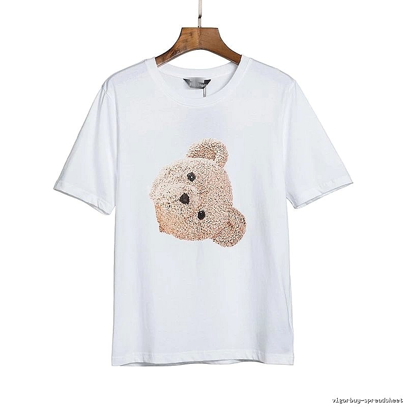 Palm Angels Resort Bear graphic T-shirt White Colorful Bear with Premium Look