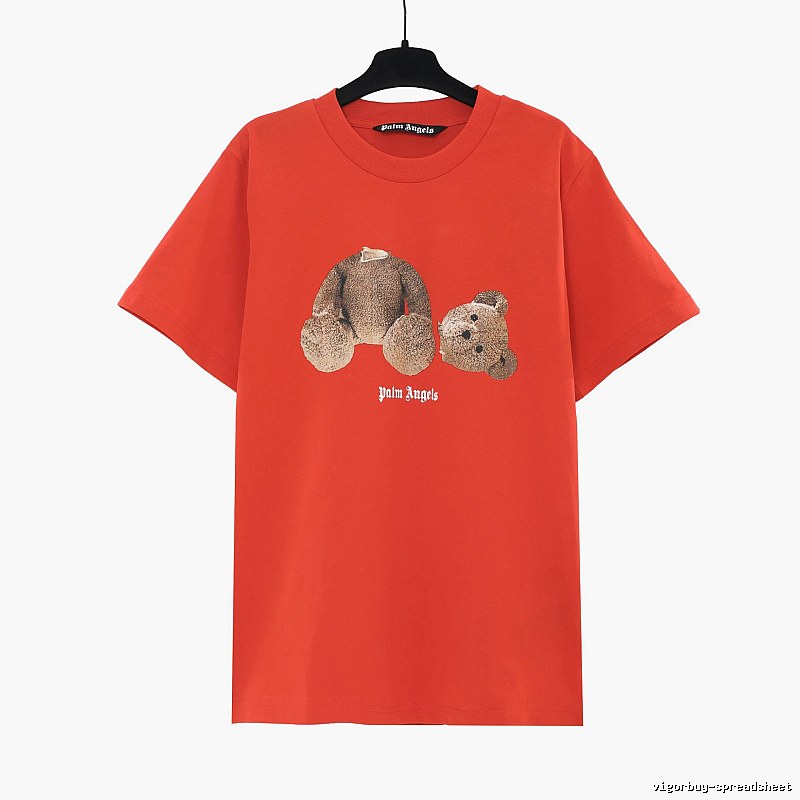 Palm Angels Sport Bear graphic T-shirt White Colorful Bear for Warm Weather