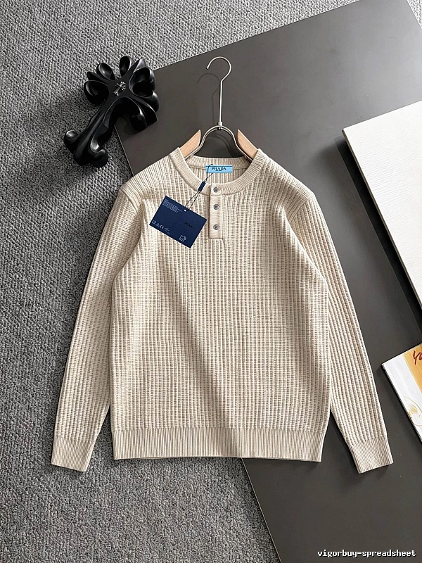 Prada Ribbed Cardigan with Beige Ribbed Zip Cardigan with