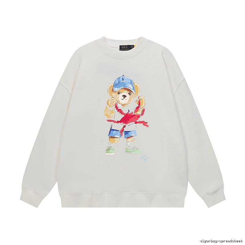 Ralph Lauren Bear Cartoon White Sweatshirt