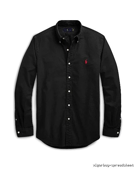 Ralph Lauren Black Button-Down Shirt Weekend Wear