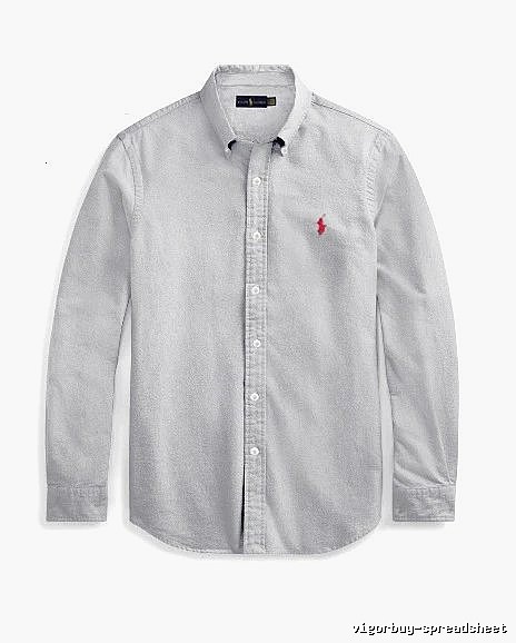 Ralph Lauren Gray Button-Down Shirt Streetwear Look
